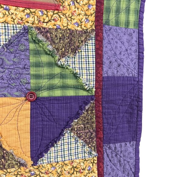 Handmade Country Farmhouse Patchwork Cottage Quilted Table Runner Floral - Picture 2 of 8